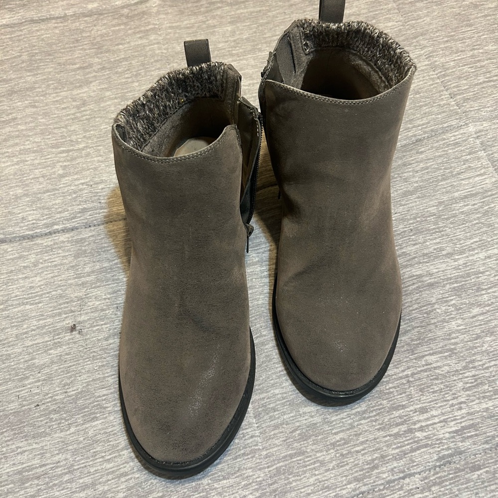 Gray Ankle Boots